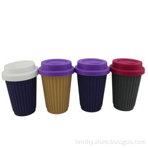 Silicone coffee cup, promotional cup with lid